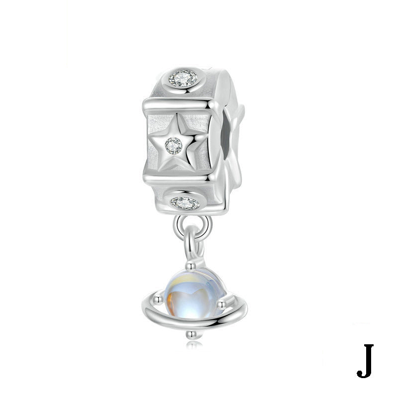 Dreamy Starry Sky Silver Pendant Charms