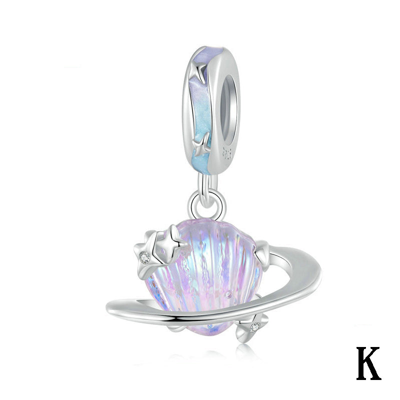 Dreamy Starry Sky Silver Pendant Charms