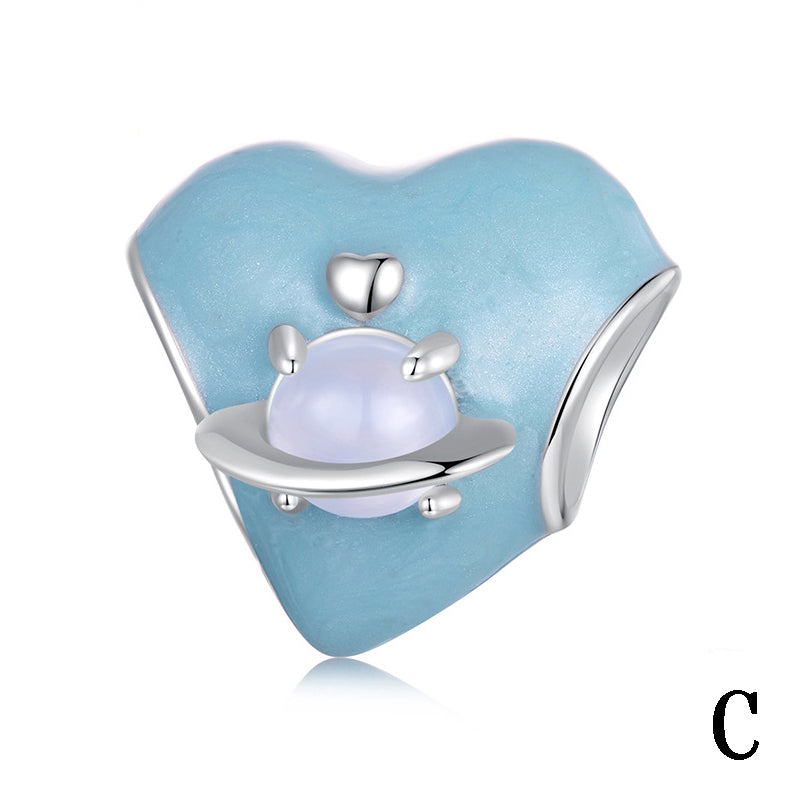 Dreamy Starry Sky Silver Pendant Charms