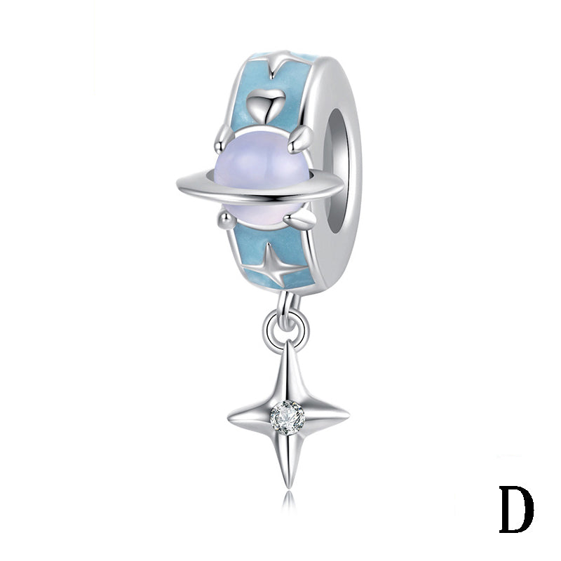 Dreamy Starry Sky Silver Pendant Charms
