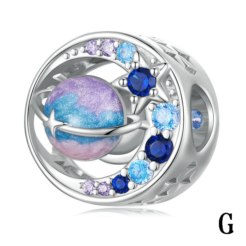 Dreamy Starry Sky Silver Pendant Charms