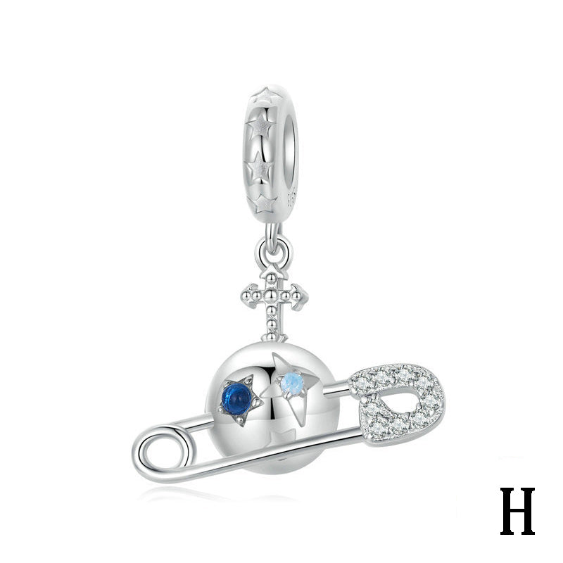 Dreamy Starry Sky Silver Pendant Charms