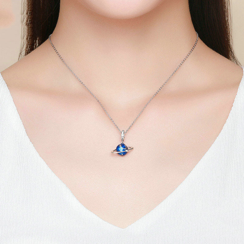 Dreamy Starry Sky Silver Pendant Charms