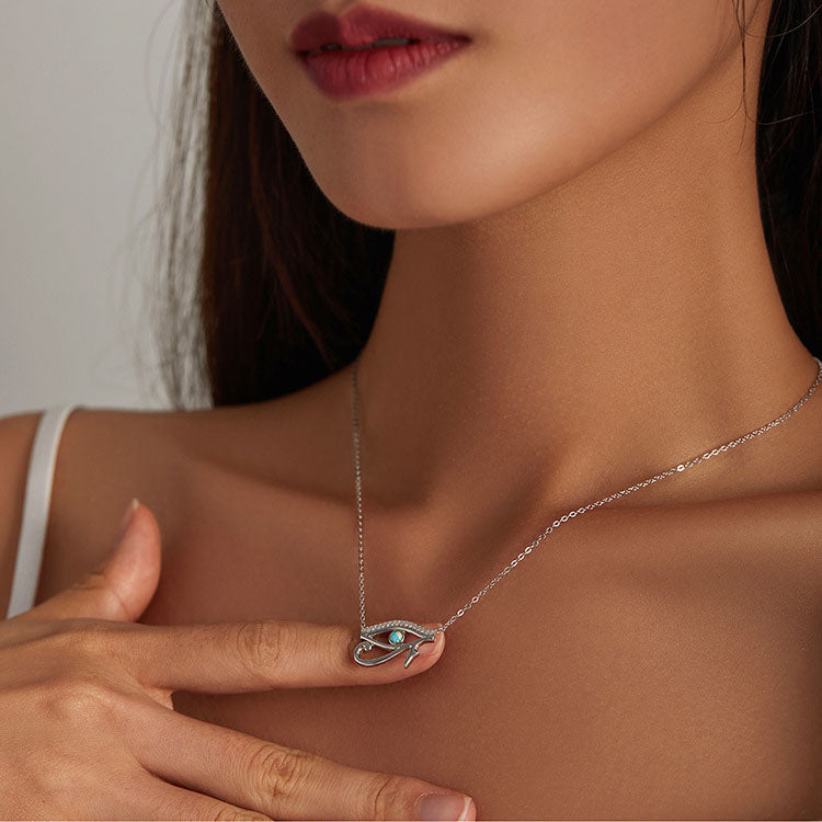 Eye of Horus Sterling Silver Necklace