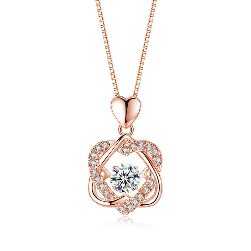 Sterling Silver Trembling Heart Necklace