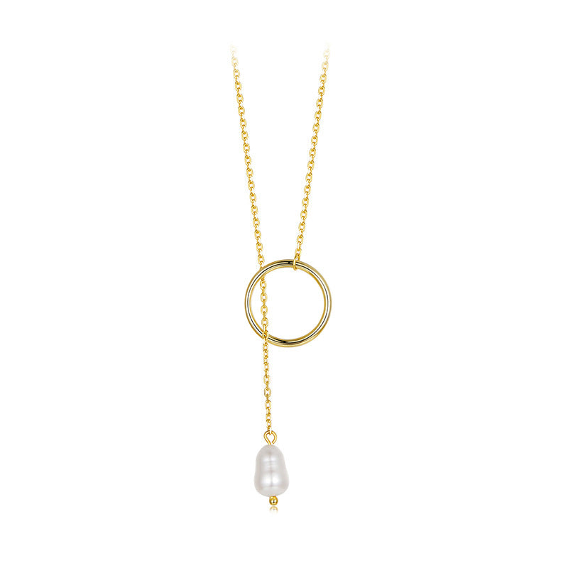 Pearl Pendant Y-Shaped Necklace