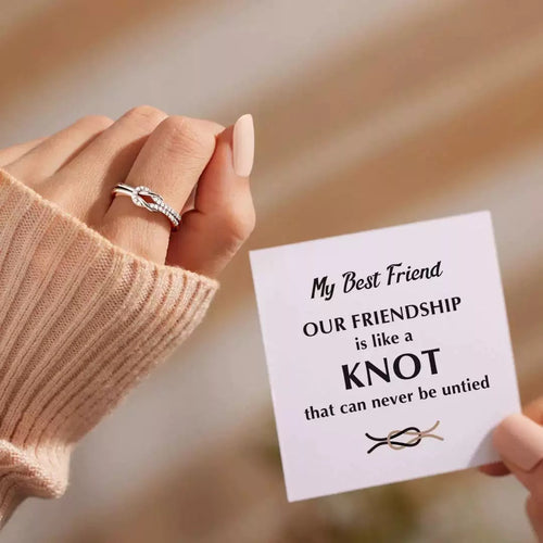 Knot Design Sterling Silver Friendship Sister Ring