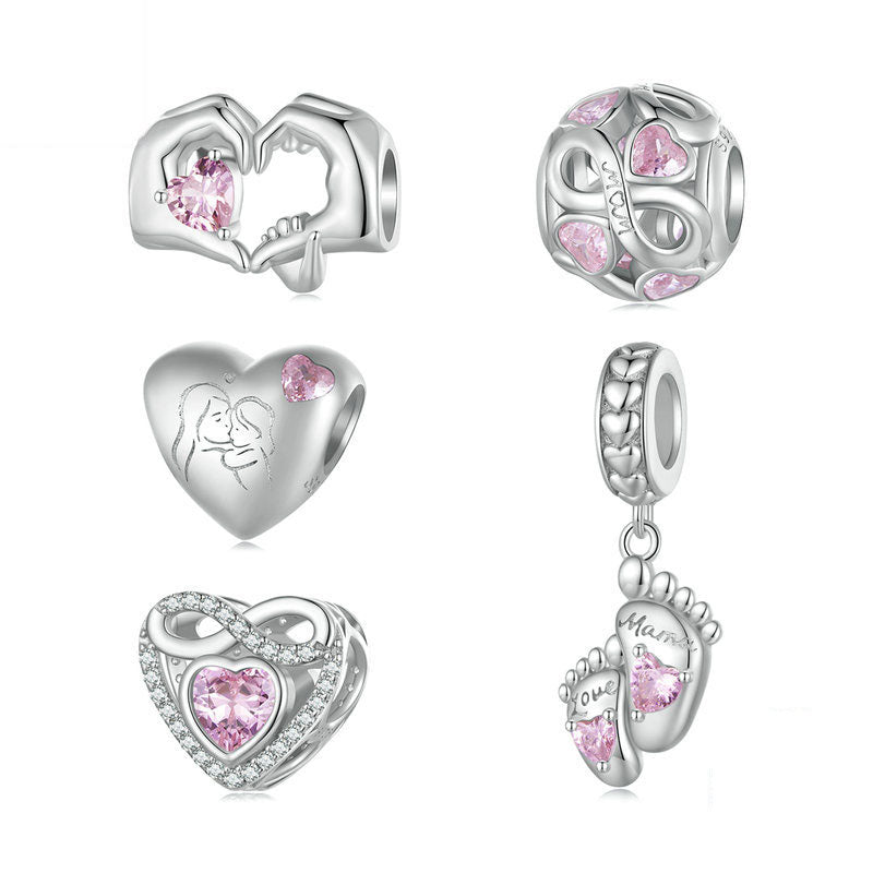 Pink Heart Mother's Day Charms
