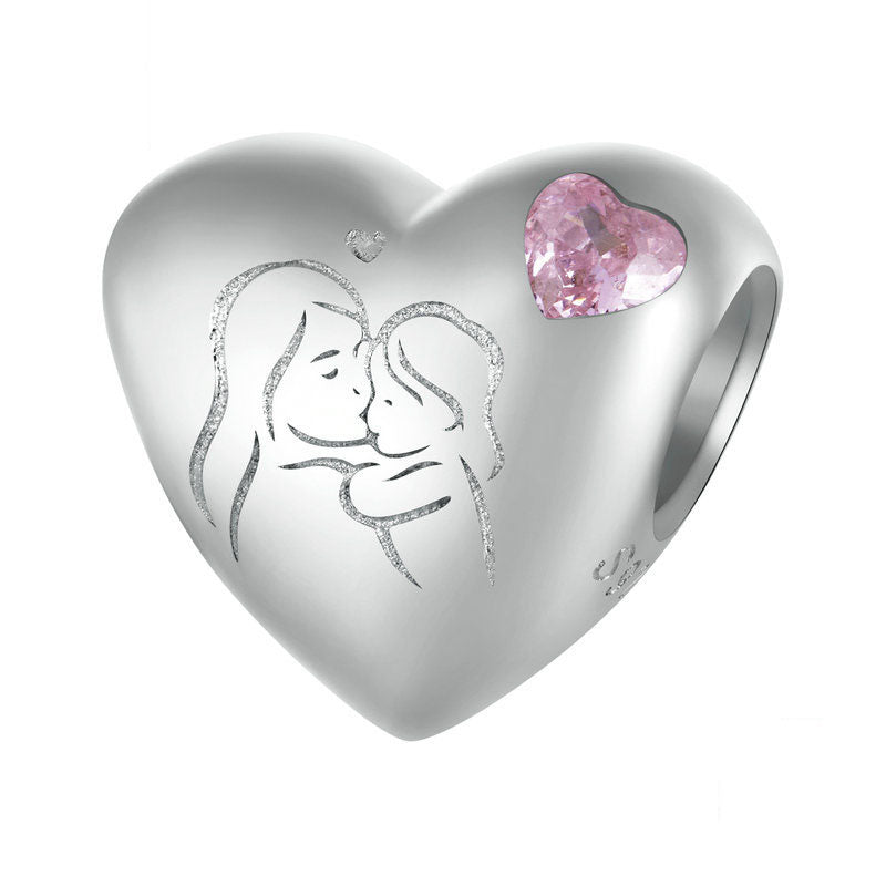 Pink Heart Mother's Day Charms C style