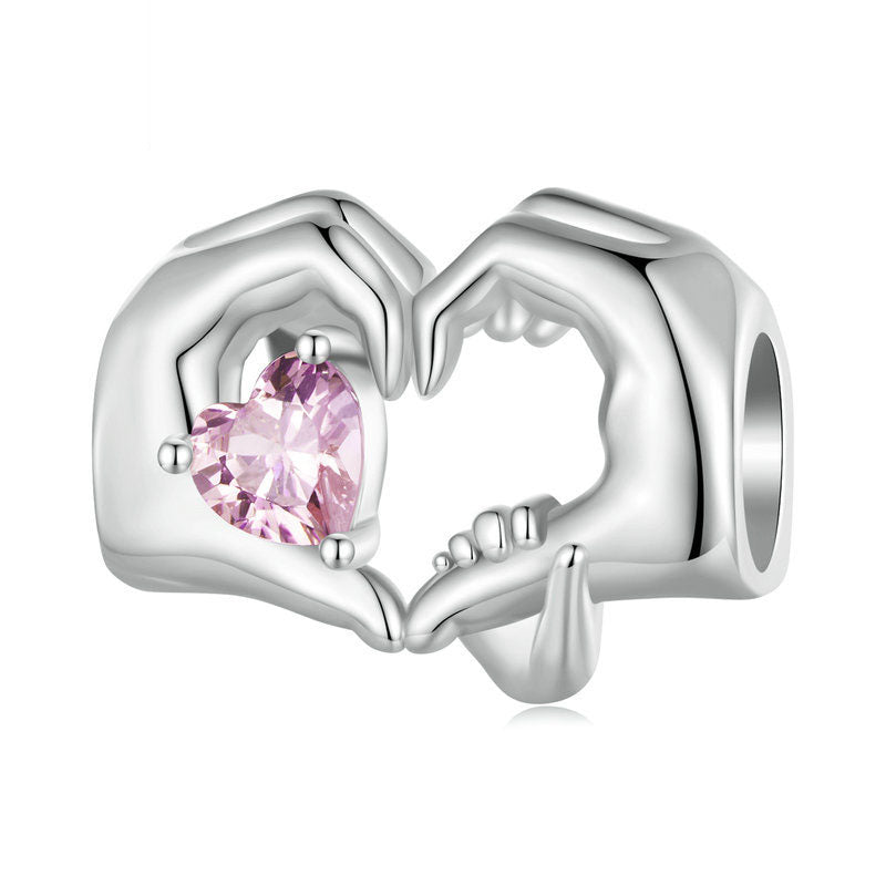 Pink Heart Mother's Day Charms E style