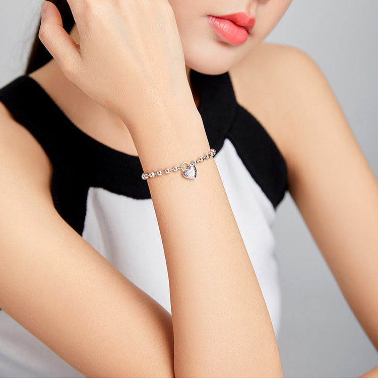 Sterling silver beaded bracelet