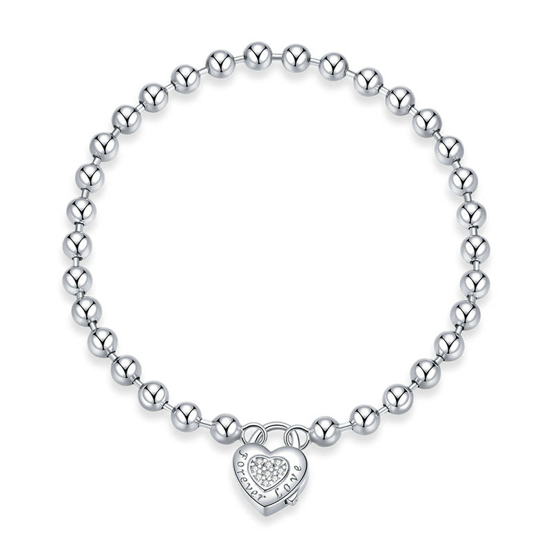 Sterling silver beaded bracelet