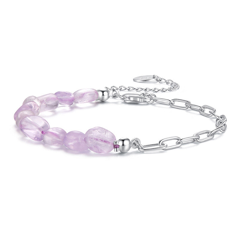 Purple Crystal Asymmetrical Bracelet