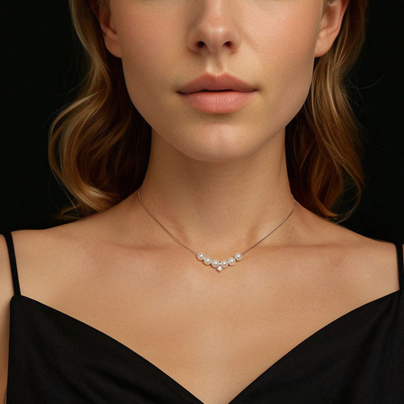 Lively Pearl Moissanite Necklace