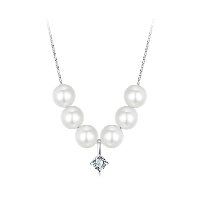Lively Pearl Moissanite Necklace