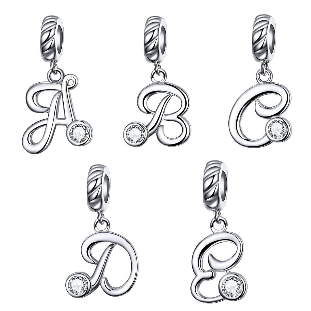 Sterling Silver Letters Pendants