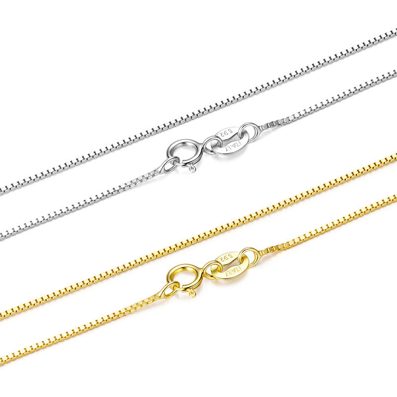 925 Sterling Silver Basic Necklace Single Chain