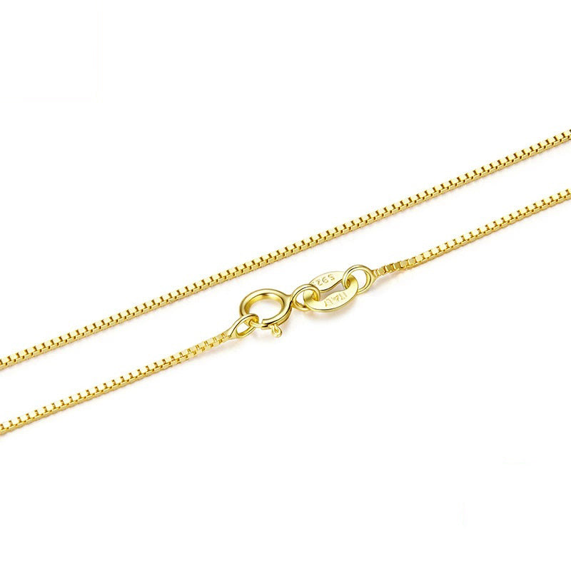 925 Sterling Silver Basic Necklace Single Chain