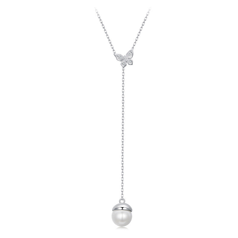 Pearl Pendant Y-Shaped Necklace