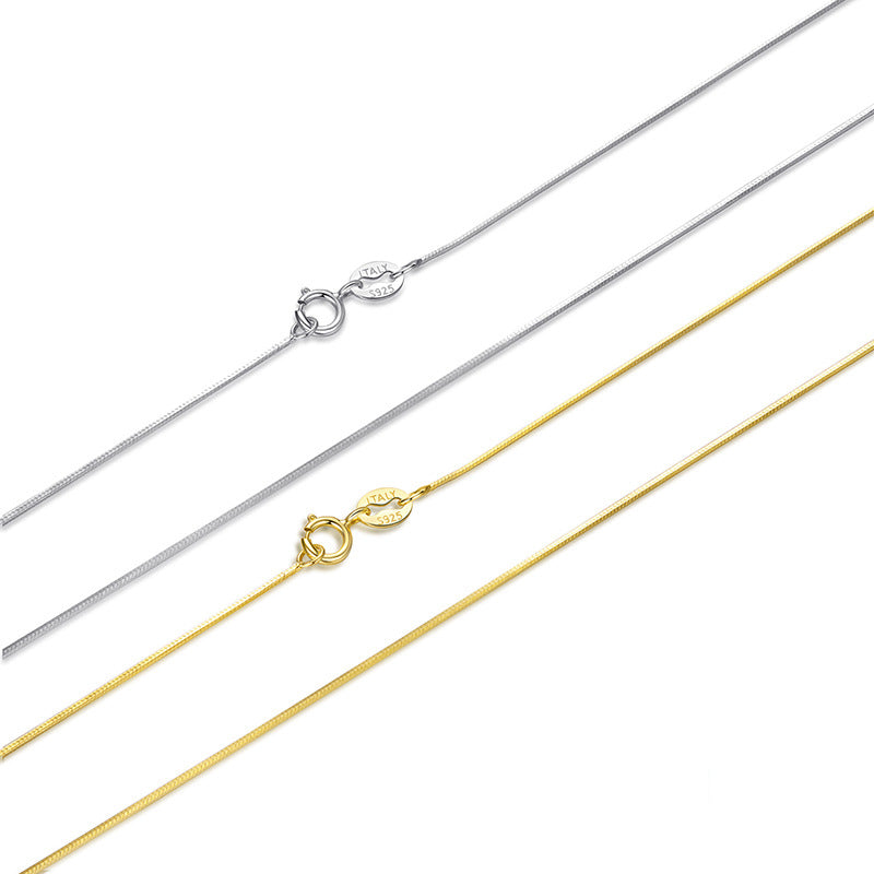 Snake Bone Basic Single Chain Necklace